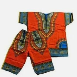 Couture Trading Co Orange and Blue Pajama Set Kimonos & Yukatas